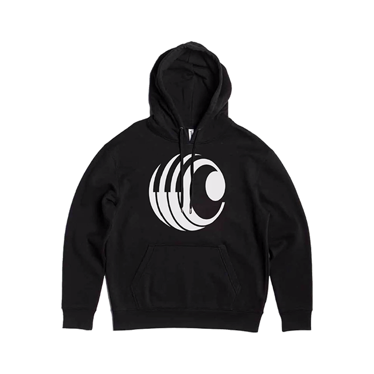Black hoodie with Charlie Puth logo on the front