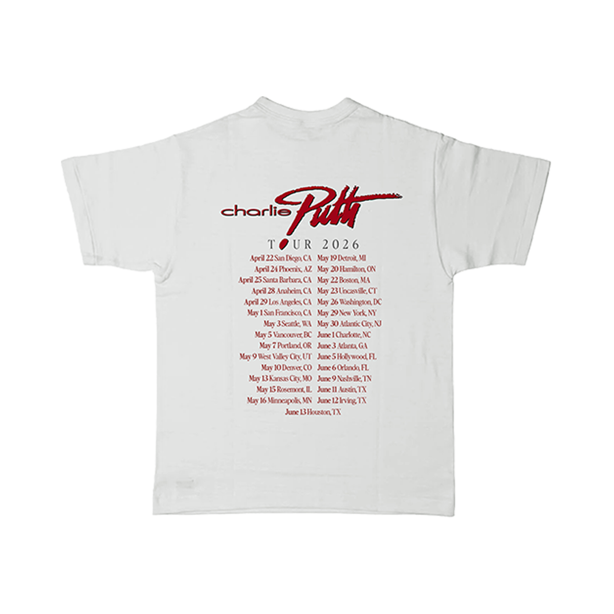 Whatever's Clever! 2026 White Tour T-Shirt